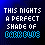 four and four displays a repeating text pattern with animated pixel changes across frames