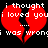 Pixelated red broken heart with white text on black background, repeated twice side-by-side.