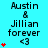 A static image displays three of text on a cyan background with red heart symbols and <3 emoticons