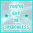 Two side-by-side animated frames of a pixelated buddy icon with teal text and stars on a light blue gradient background, showing subtle color variations between frames.