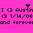 Pixelated text on bright pink background with heart and starburst symbols, repeating 'I <3 Austin' and date '1/14/08' twice per frame.