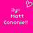 Pixelated pink background with white text and a heart symbol, showing identical repeated content across two sections.