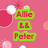 Pink background with white and light pink circular shapes, green-outlined red text reading 'Allie & Peter', 'always and forever', and '12/15/07'.