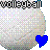 Pixelated volleyball with blue heart, text 'Are you ready?.. We Are! Do the Hustle' and 'Volleyball Lady Rangers '05' in blue font on white background.