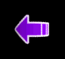 Purple arrow icons with white outlines displayed in a , showing variations in size and orientation across three
