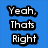 Blue background with white text reading "Yeah, Thats Right Kevin Is Gangsterr" and a person making a hand gesture.