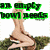 Animated sequence of a nude female figure in various poses with changing text overlays on white and green backgrounds.