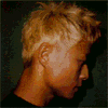 Four distinct head-and-shoulders portraits arranged in a , each with unique hair and background colors