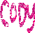 Pixelated pink and white text 'CODY' appears in two on a gray background, with the top larger than the bottom