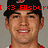 Pixelated image of a person wearing a black cap with red logo, red clothing, and gray background; text overlay reads 'I <3 Ellsbury' in red.