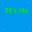 A static image with a bright blue background, scattered pink dots, and repeated green text "It's Me"