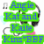 Pixelated green text blocks spell out 'Angie Kat and Kaite Kins*BBF' over a black-and-white cartoon character with headphones, pink shoes, and a musical note.
