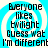 Four identical display text over a blue and white spiral background with pixelated text reading "Everyone likes twilight Guess wat I'm different"
