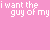 Pink background with repeated text "i want the guy of my dreams to be my valentine" in white and light pink fonts, some text in pixelated style.