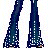 Pixel art contact sheet showing three frames of an animated icon with a blonde character in yellow top and blue jeans, displaying text phrases about being blonde.