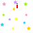 A static image with red text 'i love you' and scattered colorful stars on a white background, partially cropped at the bottom right.