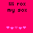 Pixelated text and pink hearts on a bright pink background with two identical static frames.