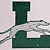A pixelated green letter L with a white ribbon-like shape crossing it diagonally, set against a light gray background.