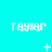 Pixelated cyan background with repeated white text 'TAYIAR' and changing small symbols below each instance.