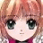 A pixelated anime-style character with light brown hair and green eyes on the left, next to a black background with white text reading "Anime IM" and a stylized signature below it.