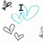 Animated icon with blue heart outlines, gray hearts, and black text changing from 'I' to 'Love' to 'Ben'.