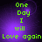Green pixelated text on purple gradient background reads "One Day I will Love again" with subtle light effects.