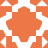 A static pixelated pattern with orange and white geometric shapes forming a symmetrical design.