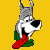 A pixelated cartoon dog with a red tongue and green collar on yellow background, next to green text reading "Original Icons .com" on dark green background.