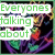 A 6- of pixelated anime-style icons with colorful abstract backgrounds and changing text overlays