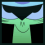 Pixelated green-skinned character with black hair, light blue eyes, and a wide mouth showing teeth in multiple expressions.