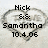 Two heart-shaped frames with pixelated text inside, one reading 'Nick S.S. Samantha 10.4.06' and the other 'love'n eachother together forever', set against a light background.