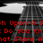 Black-and-white pixelated image of a tall structure with red text overlay, showing partial phrases and a gray rectangle on the right.
