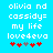 Pixelated text on bright blue background with red and gray heart symbols, showing animation change in heart positions.