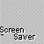 Animated sequence of a cartoon figure with changing poses and clothing, set against gray background with repeated 'Screen Saver' text.