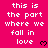 Pixelated text repeats across a bright pink background with small black heart symbols, forming a dense wordwall of romantic phrases.