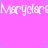 A static image with a bright pink background featuring repeated white text "Maryclare" and scattered cyan dots.