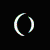 Animated sequence of white crescent shapes on black background, transitioning through varying opacity and color shifts from bright to blurred red-blue tones.