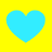Four light blue hearts on a bright yellow background, arranged in two of two