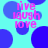 Pixelated cyan background with overlapping blue circles and pink text reading live laugh love in three lines.
