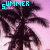 Animated sequence of palm trees against a pink background with cyan 'SUMMER' text, showing progressive letter fading.