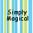 A static image with vertical stripes in light blue, green, and white. Text reads "Simply Magical" top-left, "We Design" top-right, and "For You" bottom-left.