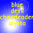 Blue background with yellow text reading 'blue devil cheerleader alyssa' in four identical arranged in a