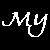 Black background with white text 'My 1 and only' surrounding a central pixelated image of a person in a blue-toned setting.