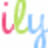A pixelated logo with four distinct colored letters on a white background, each letter in a different color and style.