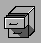 Four pixelated views of a gray filing cabinet with two drawers, each showing different drawer states against a gray background.