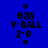 Four pixelated display identical text and symbols with varying background colors: blue, gray, yellow, and olive green
