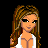 Pixel art buddy icon featuring a cartoon woman in white top and pink skirt with "I love you" text below, displayed as part of an animated contact sheet frame.