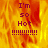 A pixelated image of a fiery background with text reading "I'm so Hot" and multiple exclamation marks in red, displayed across four