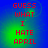 Red pixelated text on blue background with green glow, arranged in four showing identical phrases