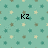 Pixelated teal background with repeating star and cross patterns, featuring black text 'KZ', 'Eva', and '4' in distinct positions.